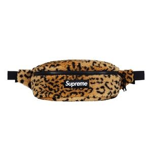 Supreme Leopard Fleece Waist Bag